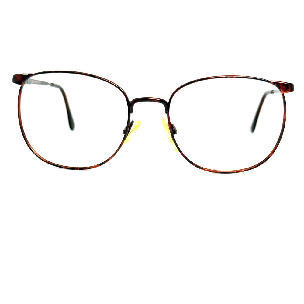 Marchon Fortune‎ Eyeglasses Burnt Amber Round Full Frames 140 mm 19666